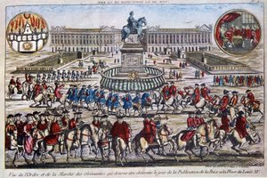 Cérémonie de publication de la paix (fin de la guerre de Sept Ans), Place Louis XV - French School