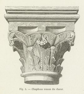 Chapiteau roman du chœur - French School