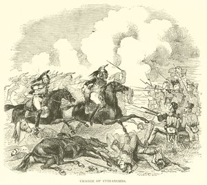 Charge de Cuirassiers (gravure) - French School