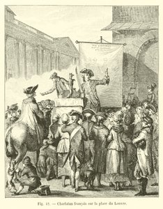 Charlatan français sur la place du Louvre - French School