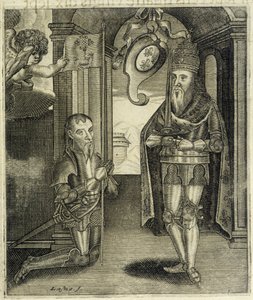Charlemagne et le comte de Toulouse Torsin (ou Chorson) - dans "Histoire des comtes de Toulouse" par Guillaume de Catel, Toulouse - French School