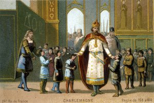 Charlemagne visite une école