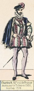 Charles IX, 61e roi de France, monte sur le trône en 1560, mort en 1574 - French School