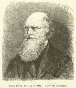 Charles Darwin, décédé en avril 1882 - French School