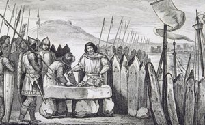 Charles III le Gros (839-88) paie les envahisseurs vikings en 886, de 