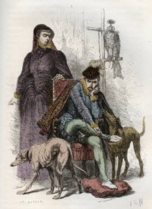 Charles IX et Catherine de Médicis - gravure de "L