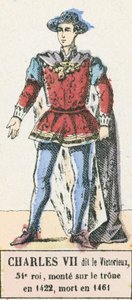Charles VII dit le Victorieux, 54e roi, monte sur le trône en 1422, mort en 1461 - French School