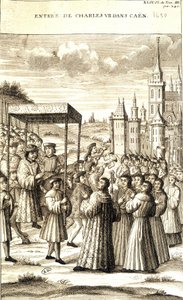 Charles VII entrant à Caen en 1450 - French School