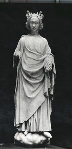 Charles VI (1368-1422) roi de France, du Palais de Justice à Poitiers, original fin du 14e siècle (moulage en plâtre) - French School