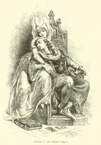 Charles VI et Odette - French School