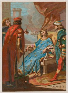 Charles V à la bataille de Poitiers - French School