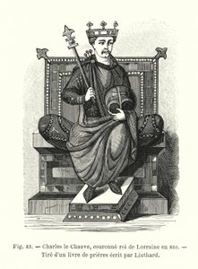 Charles le Chauve, couronné roi de Lorraine en 860, tiré d