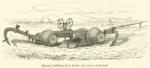 Charrue à défricher de J Fowler, dite charrue Sutherland - French School