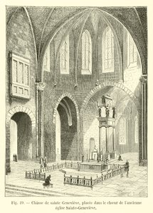 Châsse de sainte Geneviève, placée dans le chœur de l
