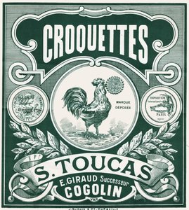 Croquettes de poulet. vers 1900 - French School