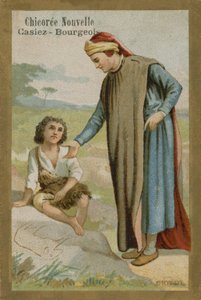 Carte de commerce Chicorée nouvelle, Cimabue découvrant Giotto - French School