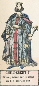Childebert Ier, 6e roi, monte sur le trône en 511, mort en 558 - French School