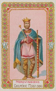 Chilpéric Ier, roi mérovingien de France de 567 à 584 - French School