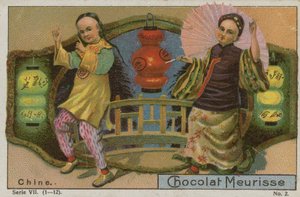 Chine, carte de commerce pour Chocolat Meurisse - French School