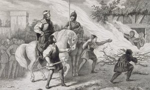 Chlotaire I (497-561) brûle son fils rebelle et sa famille, de 