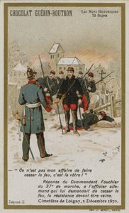 Carte commerciale Chocolat Guerin-Boutron, série Mots Historiques (chromolithographie) - French School