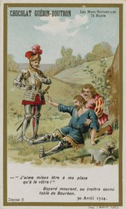 Carte de commerce Chocolat Guérin-Boutron, série Mots Historiques - French School