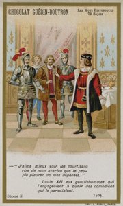 Carte de commerce Chocolat Guerin-Boutron, série Mots Historiques - French School