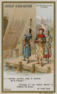 Carte de commerce Chocolat Guerin-Boutron, série Mots Historiques - French School