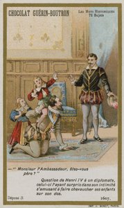 Carte de commerce Chocolat Guerin-Boutron, série Mots Historiques - French School