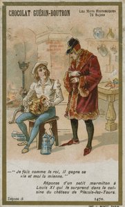 Carte de commerce Chocolat Guerin-Boutron, série Mots Historiques - French School