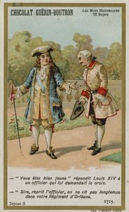 Carte de commerce Chocolat Guerin-Boutron, série Mots Historiques - French School