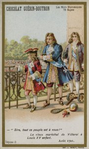 Carte de commerce Chocolat Guerin-Boutron, série Mots Historiques - French School