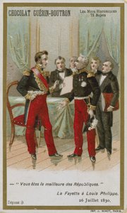 Carte de commerce Chocolat Guerin-Boutron, série Mots Historiques - French School