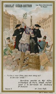 Carte de commerce Chocolat Guerin-Boutron, série Mots Historiques - French School