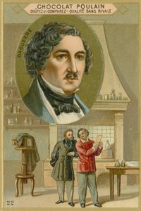 Carte commerciale Chocolat Poulain, Louis Daguerre - French School