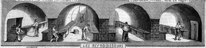 Fabrication de chocolat : refroidisseurs. Usine de M. Masson, Paris. - French School