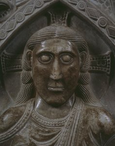Christ en majesté (détail du visage) - French School