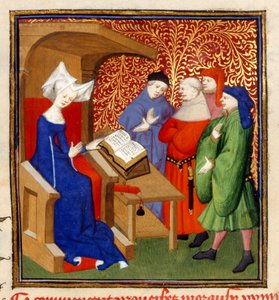 Christine enseignant, MS Harley 4431, f.259v, France, c.1410-14 - French School