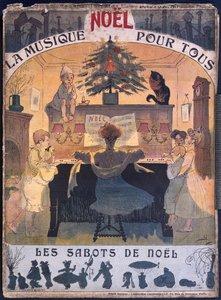 Sabots de Noël, partition de chants de Noël, vers 1900-10 - French School