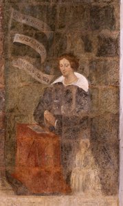 Église (Église Saint-Jean-Baptiste). Intérieur. Chapelle Saint-Fursy. Peintures murales. La glorification de Marie (fresque dite de la bonne mort). Début XVIIe siècle