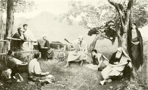Cicéron à Tusculum (gravure) - French School