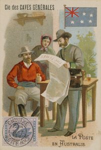 Carte de commerce Cie des Caves Générales, postal - French School