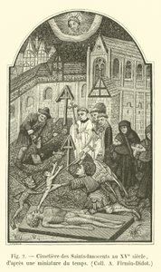 Cimetière des Saints-Innocents au XVe siècle, d