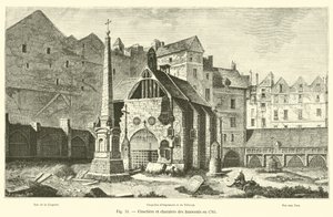 Cimetière et charniers des Innocents en 1785
