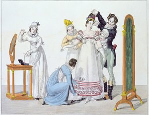 Cinq pour Une, planche 3 de la série Le Bon Genre, début du 19e siècle