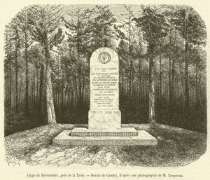 Cippe de Brémontier, près de la Teste (gravure)