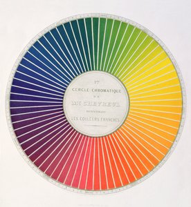 Cercle démontrant les différences et contrastes de couleur, d