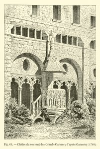 Cloître du couvent des Grands-Carmes, 1780 - French School