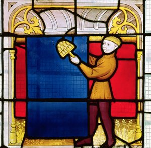 Fenêtre des marchands de tissus (détail) - French School