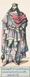 Clovis Ier, 5e roi de France, monte sur le trône en 481, mort en 511 - French School
